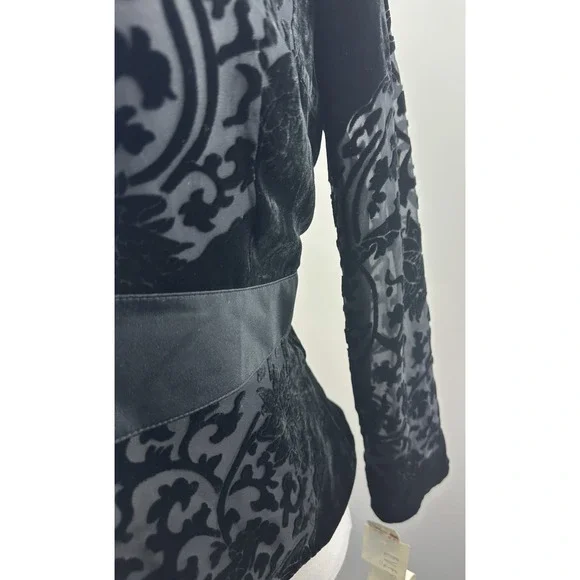 NWT Vintage Ever Beauty Jacket Black Velvet Size 10 Whimsigoth Dark Romantic - Picture 6 of 16